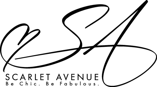 footer logo that are the initials SA for Scarlet Avenue - be chic. be fabulous.