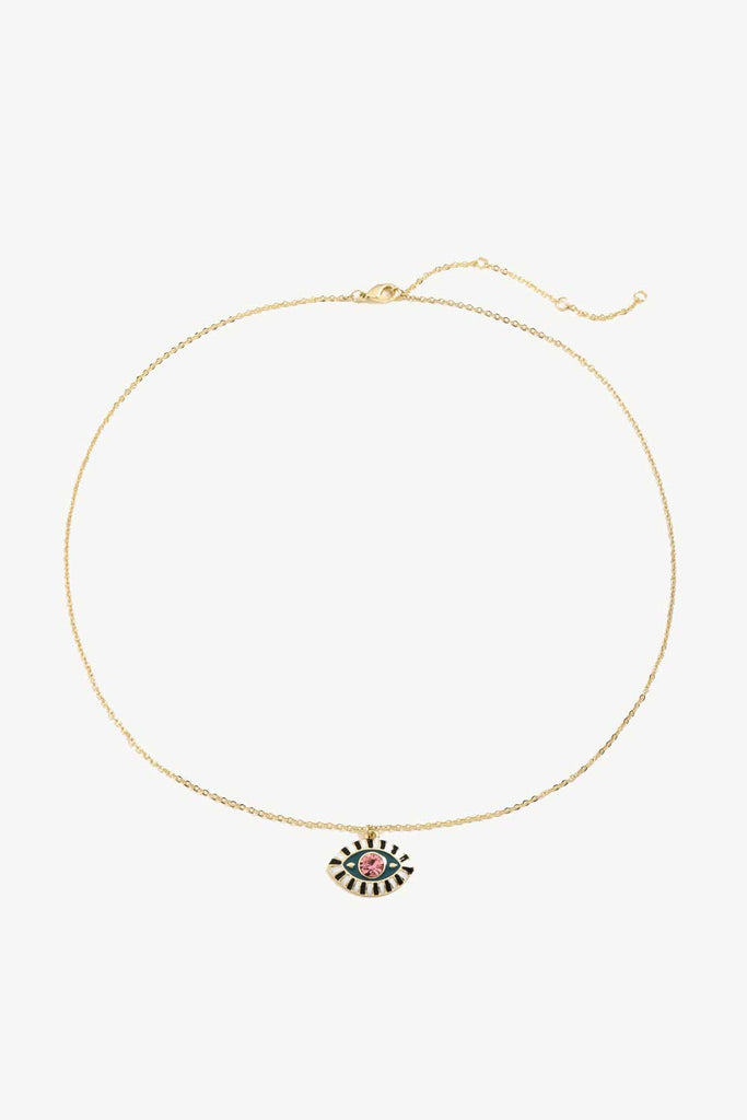 Evil Eye Pendant Gold Plated Chain Necklace - Scarlet Avenue