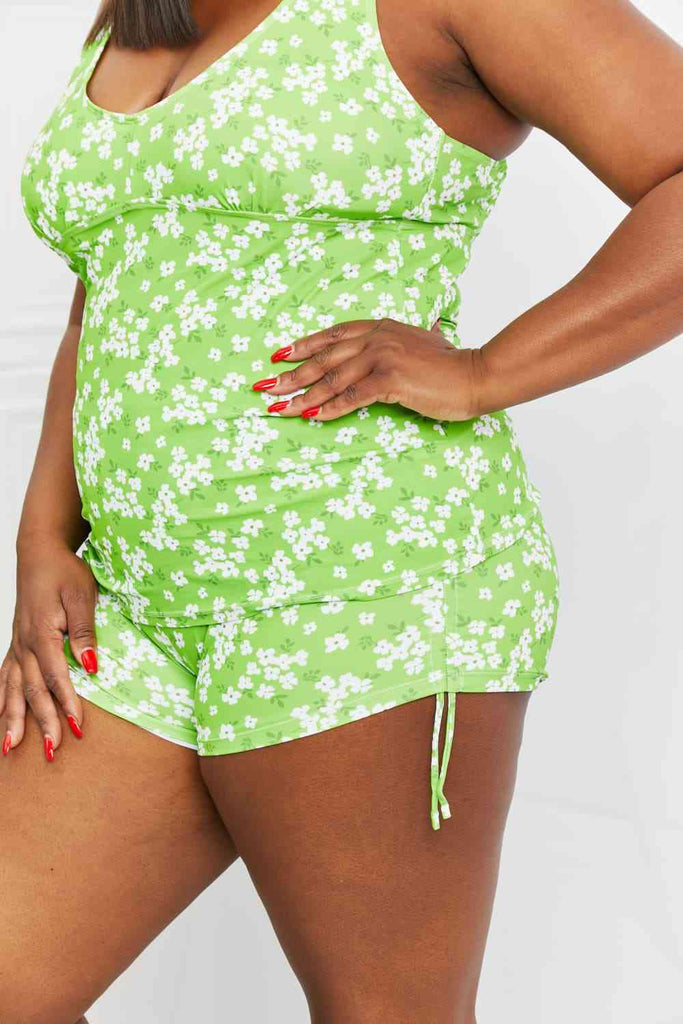 Marina West Swim By The Shore Full Size Two-Piece Swimsuit in Blossom Green - Scarlet Avenue