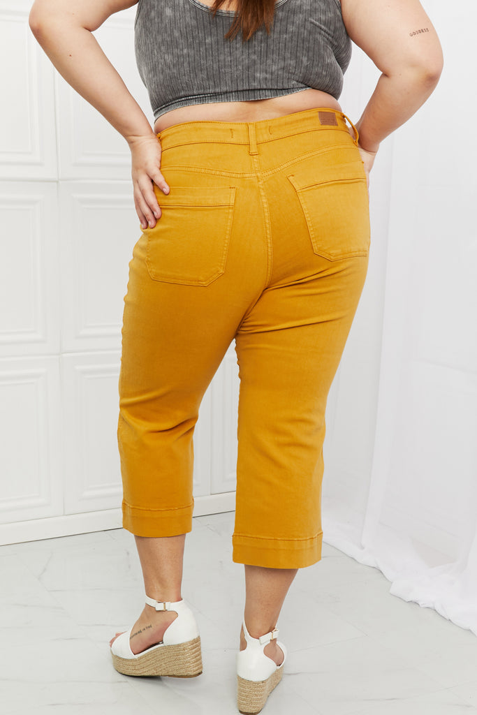 Judy Blue Jayza Full Size Straight Leg Cropped Jeans - Scarlet Avenue