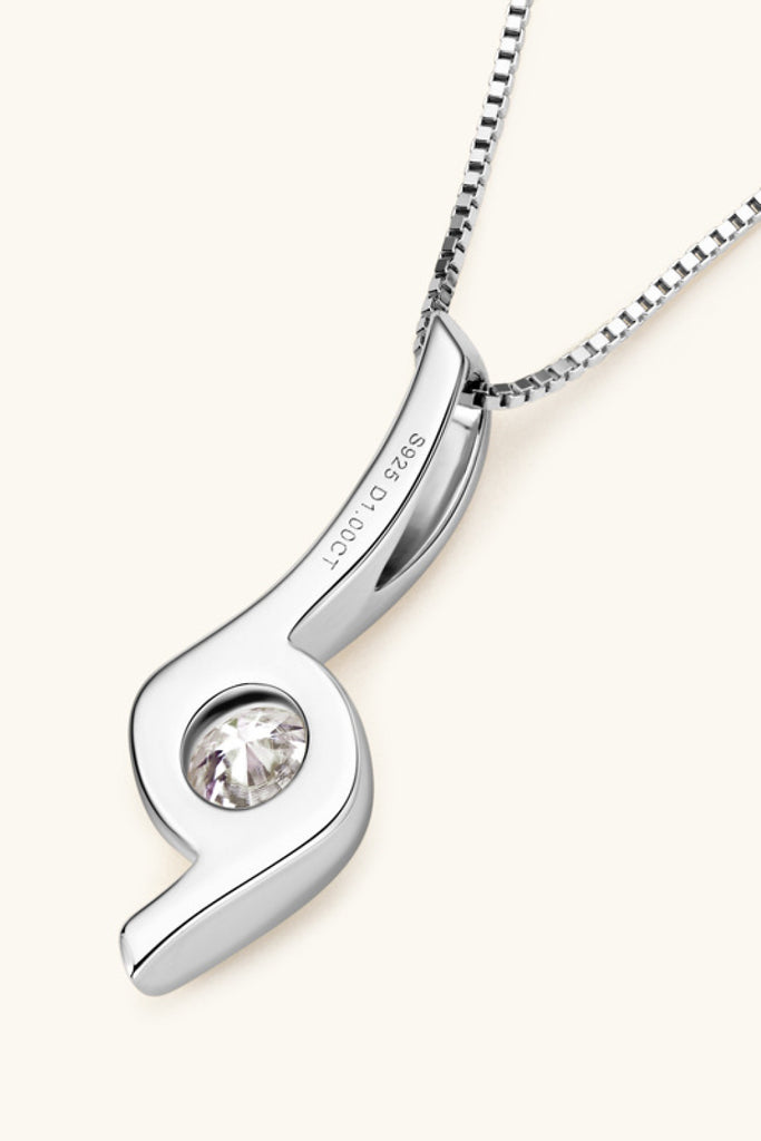 1 Carat Moissanite 925 Sterling Silver Necklace - Scarlet Avenue