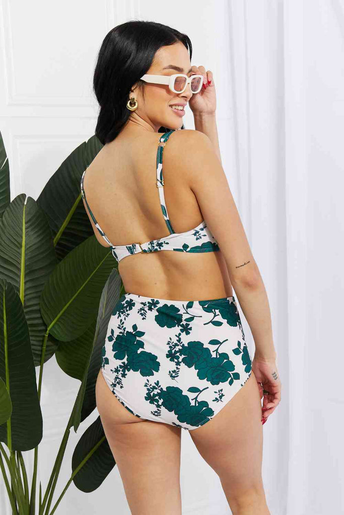 Marina West Swim Take A Dip Twist High-Rise Bikini in Forest - Scarlet Avenue