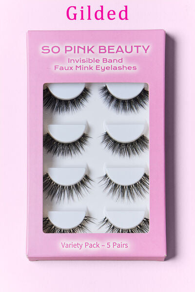 SO PINK BEAUTY Faux Mink Eyelashes Variety Pack 5 Pairs - Scarlet Avenue