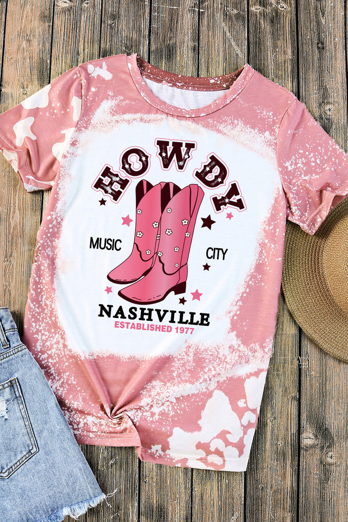 Cowboy Boots Graphic Short Sleeve Tee - Scarlet Avenue