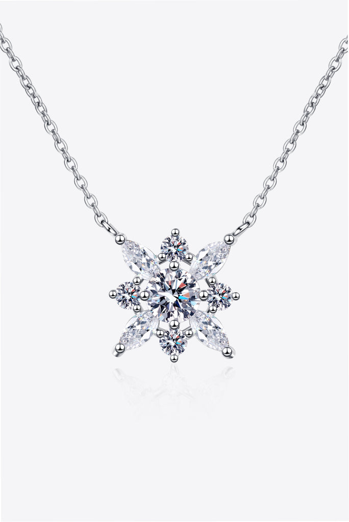 Moissanite Rhodium-Plated Necklace - Scarlet Avenue