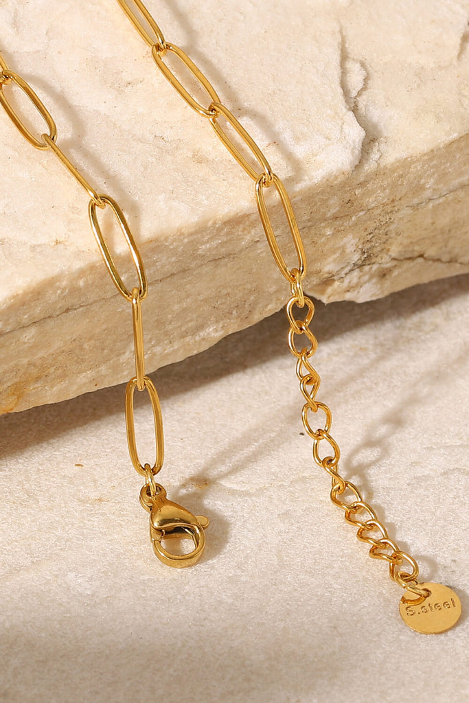 18K Gold Plated Paperclip Chain Bracelet - Scarlet Avenue