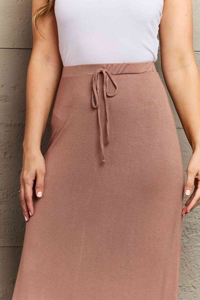 Culture Code For The Day Full Size Flare Maxi Skirt in Chocolate - Scarlet Avenue