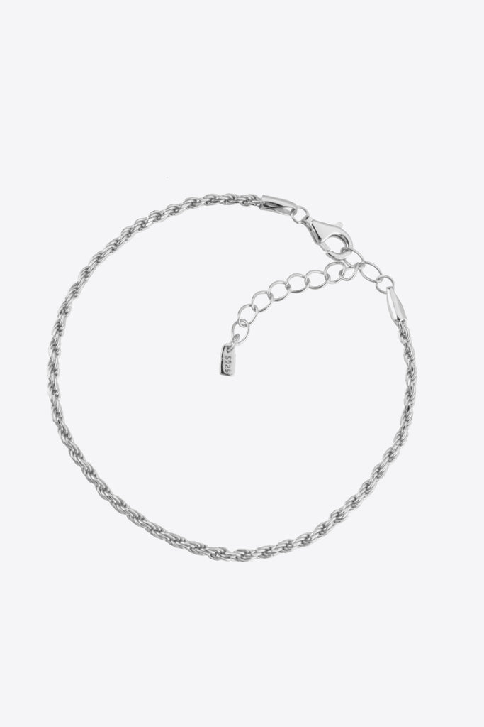 925 Sterling Silver Twisted Bracelet - Scarlet Avenue