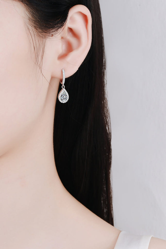 Moissanite Teardrop Earrings - Scarlet Avenue