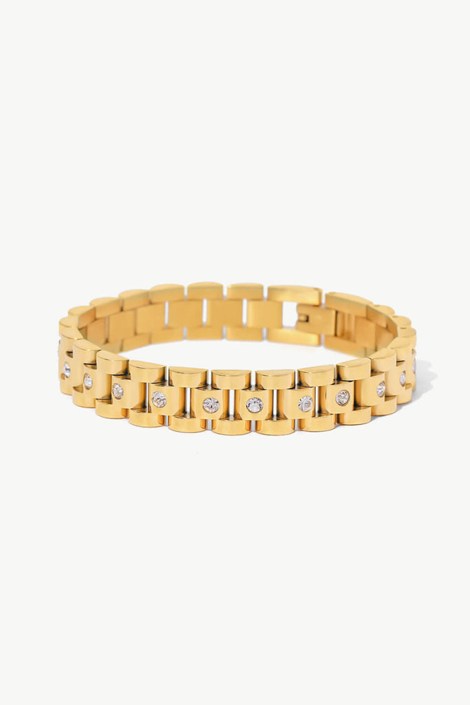 18K Gold-Plated Watch Band Bracelet - Scarlet Avenue