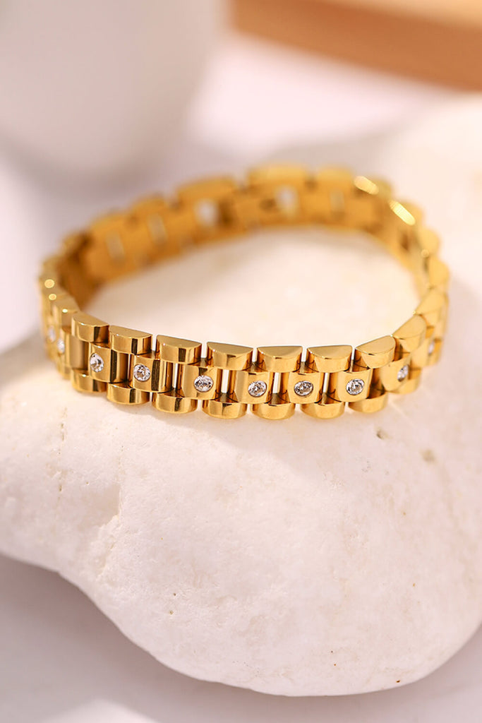 18K Gold-Plated Watch Band Bracelet - Scarlet Avenue