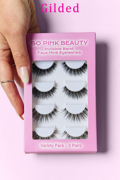 SO PINK BEAUTY Faux Mink Eyelashes Variety Pack 5 Pairs - Scarlet Avenue