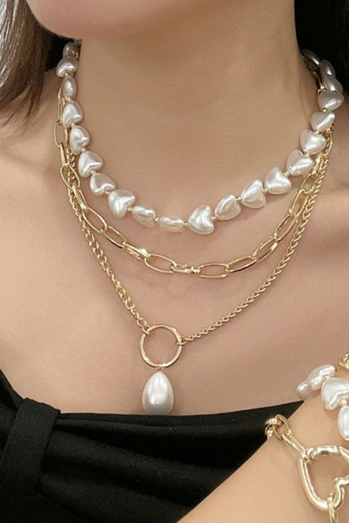 Three-Layered Pearl Necklace - Scarlet Avenue