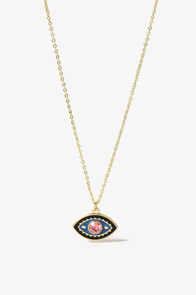 Evil Eye Pendant Gold Plated Chain Necklace - Scarlet Avenue