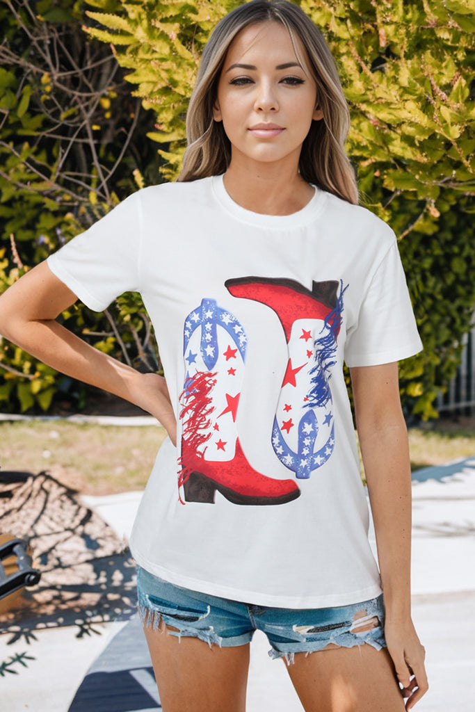Star Cowboy Boots Graphic Tee - Scarlet Avenue