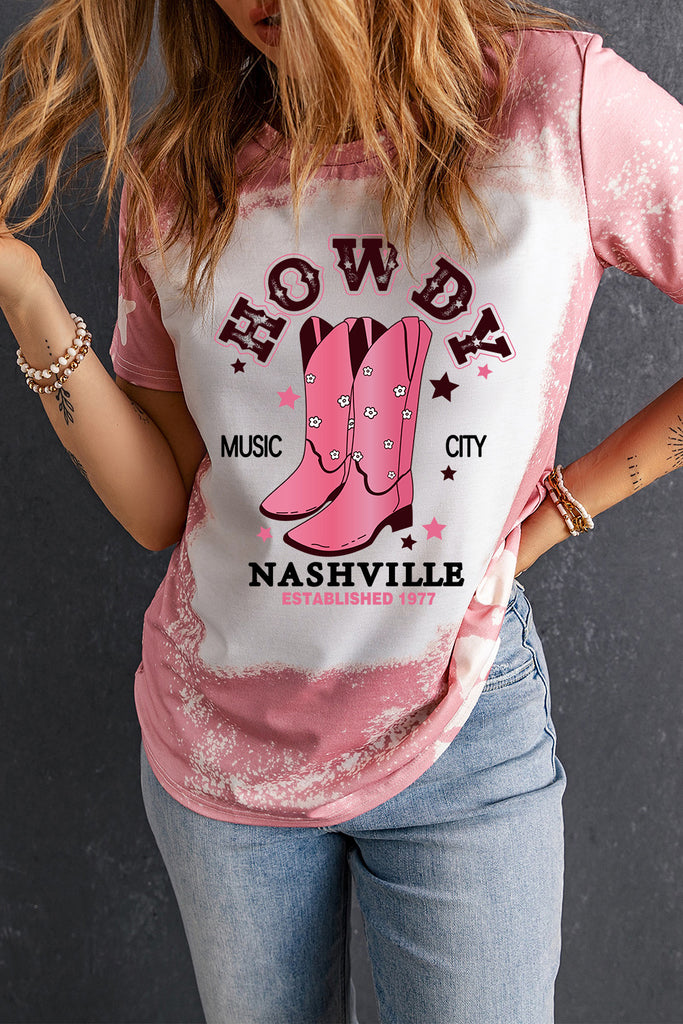 Cowboy Boots Graphic Short Sleeve Tee - Scarlet Avenue