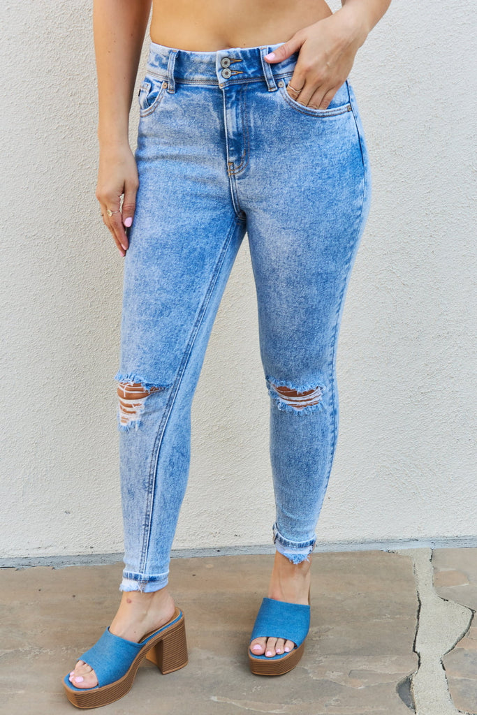 Kancan Emma Full size High Rise Distressed Skinny Jeans - Scarlet Avenue