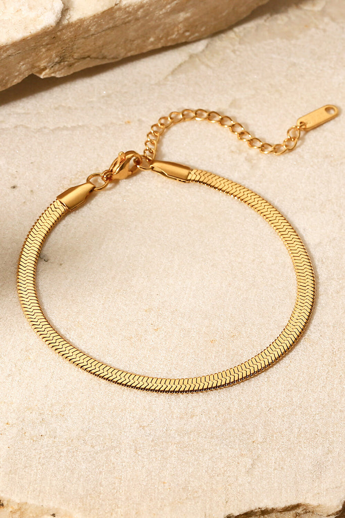Herringbone Chain Stainless Steel Bracelet - Scarlet Avenue