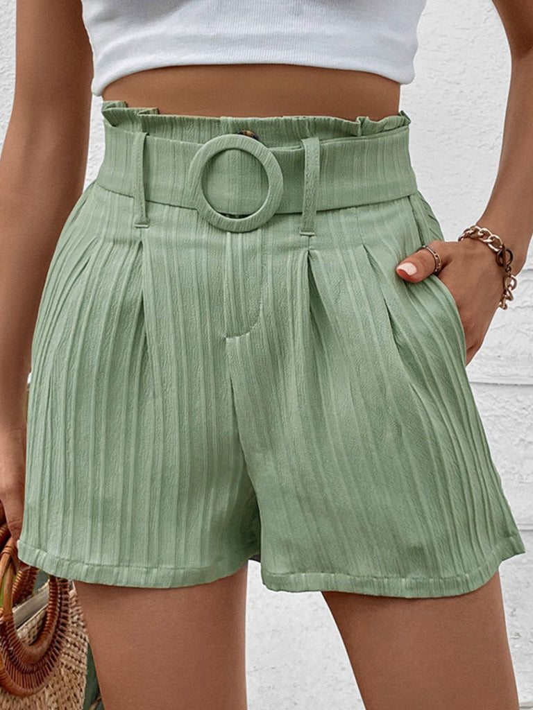 Belted Shorts with Pockets - Scarlet Avenue