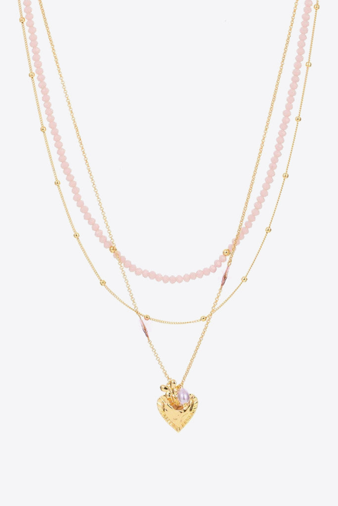 Heart Pendant Layered Necklace - Scarlet Avenue