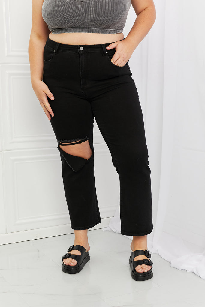 RISEN Full Size Yasmin Relaxed Distressed Jeans - Scarlet Avenue