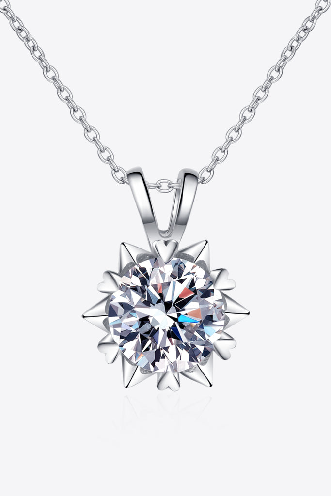 Learning To Love 925 Sterling Silver Moissanite Pendant Necklace - Scarlet Avenue