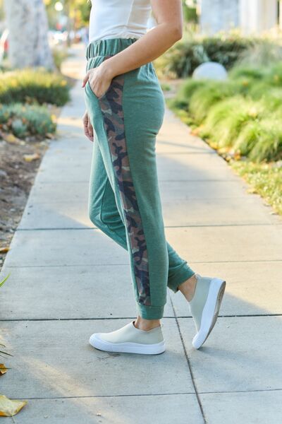 Celeste Design Full Size Camouflage Elastic Waist Sweatpants - Scarlet Avenue