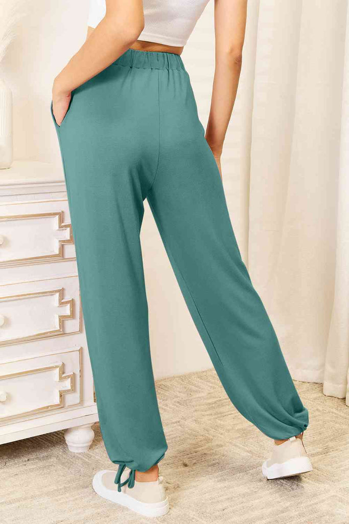 Basic Bae Full Size Soft Rayon Drawstring Waist Pants with Pockets - Scarlet Avenue