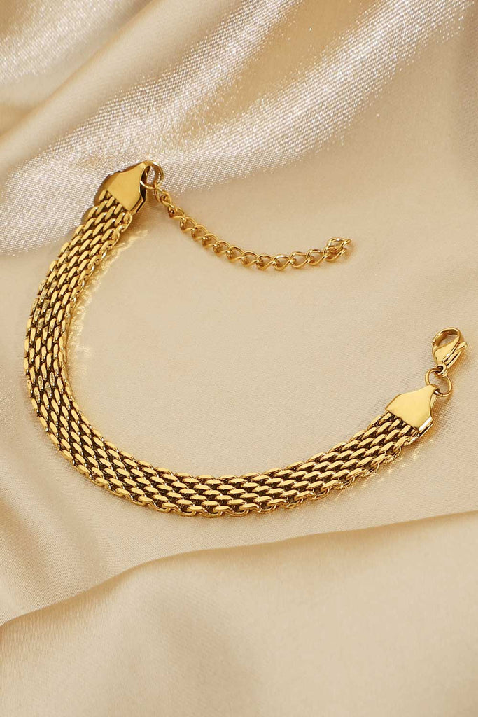 18K Gold-Plated Wide Chain Bracelet - Scarlet Avenue