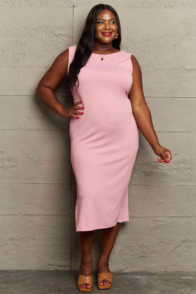 Sew In Love Full Size For The Night Fitted Sleeveless Midi Dress - Scarlet Avenue