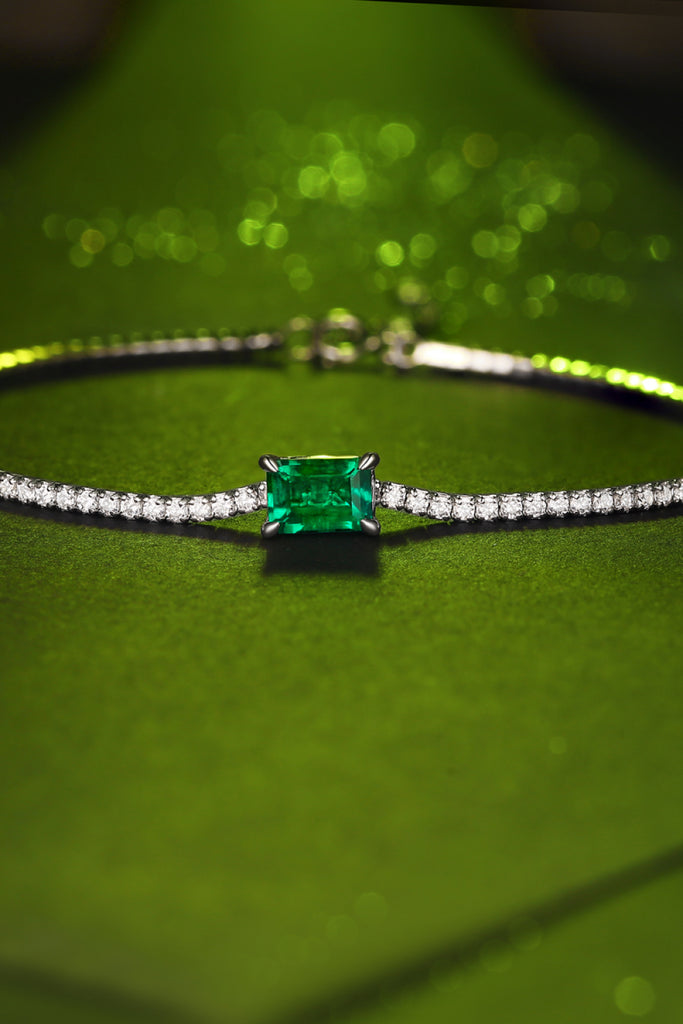 1 Carat Lab-Grown Emerald Bracelet - Scarlet Avenue