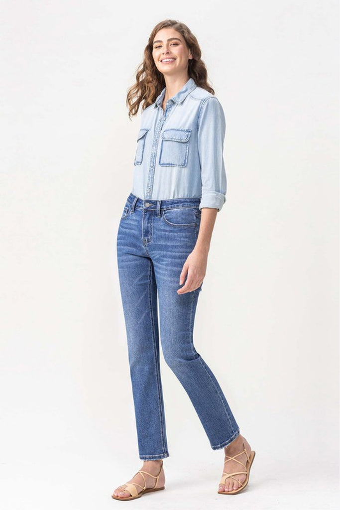 Lovervet Full Size Maggie Midrise Slim Ankle Straight Jeans - Scarlet Avenue